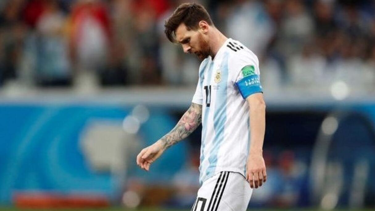 Lionel Messi sous les couleurs de l'Argentine.