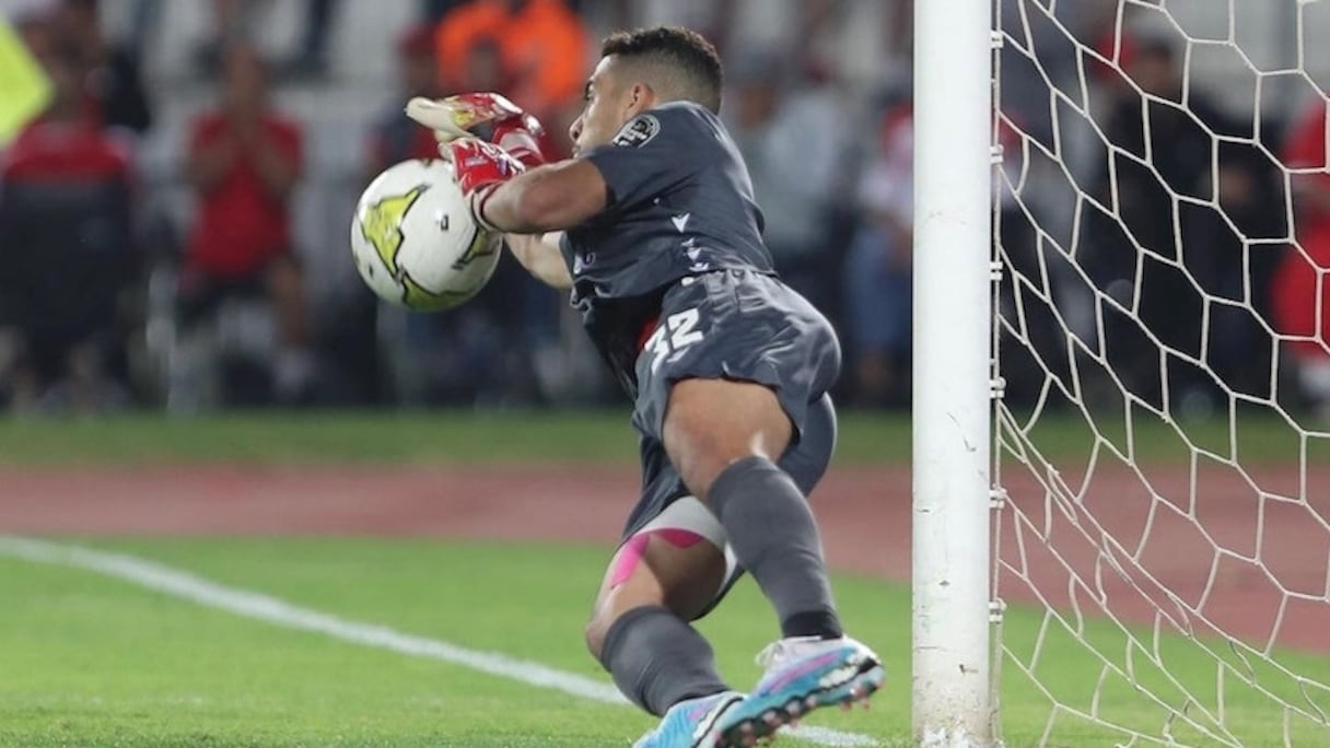 Youssef Motie, gardien de but du Wydad de Casablanca et héros du quart de finale de la LDC contre Simba SC.