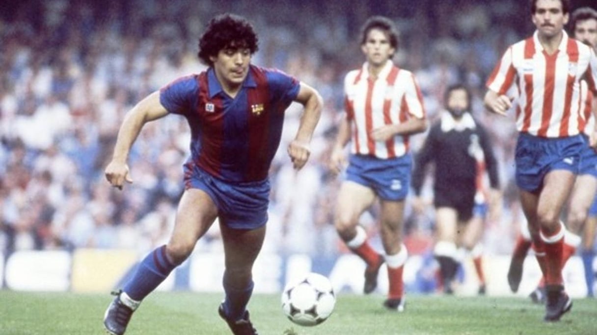 Diego Maradona sous les couleurs du Barça.
