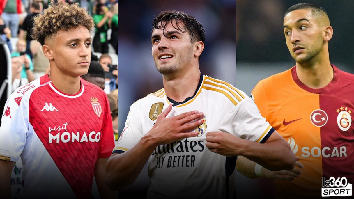 Eliesse Ben Seghir, Brahim Diaz et Hakim Ziyech (Photomontage).