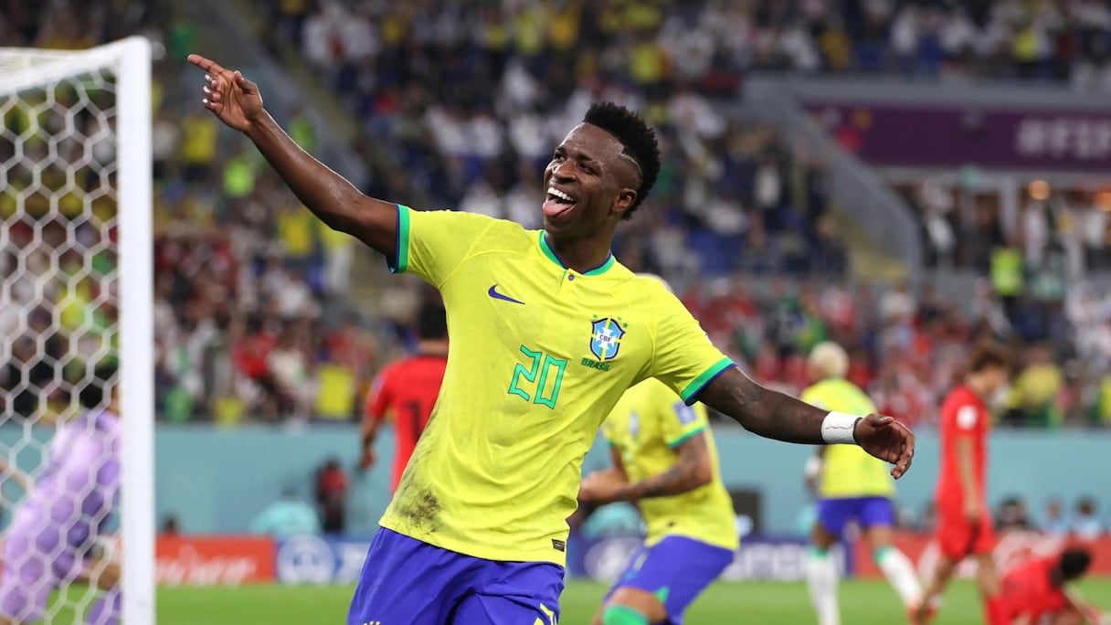 Vinicius sous le maillot brésilien.