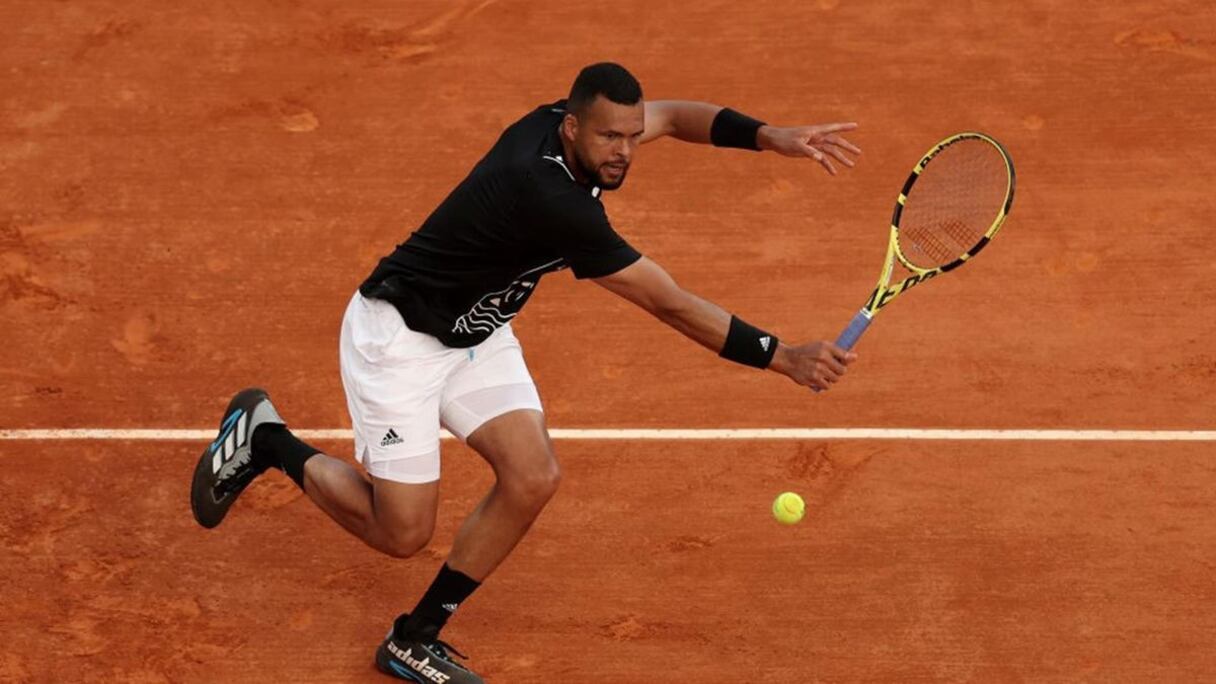 Jo-Wilfried Tsonga au tournoi de de Monte-Carlo, lundi 11 avril 2022.