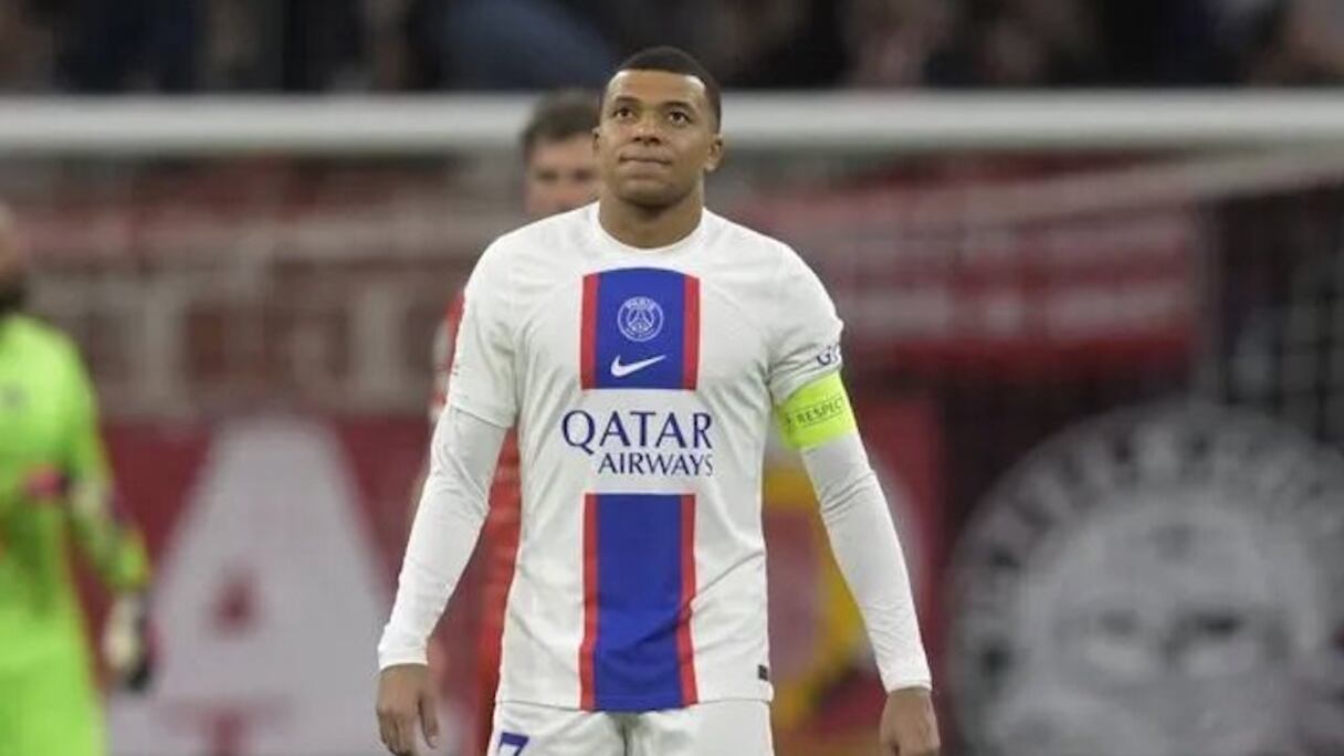 La déception de Kylian Mbappé après la défaite face au Bayern Munich, le 8 mars 2023.