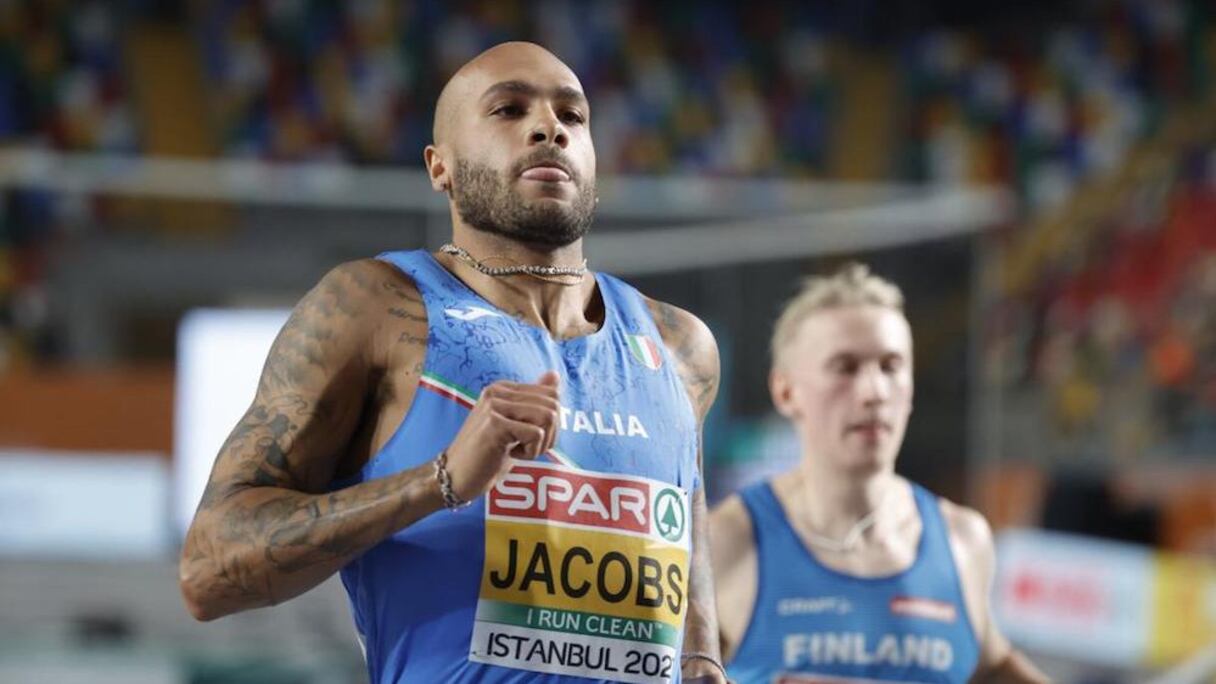 Marcell Jacobs, champion olympique italien du 100 m.