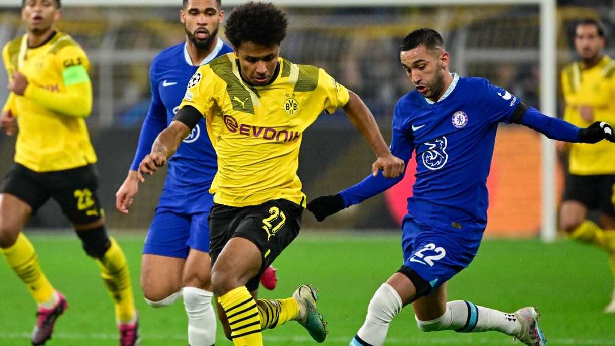 Hakim Ziyech face à Dortmund.