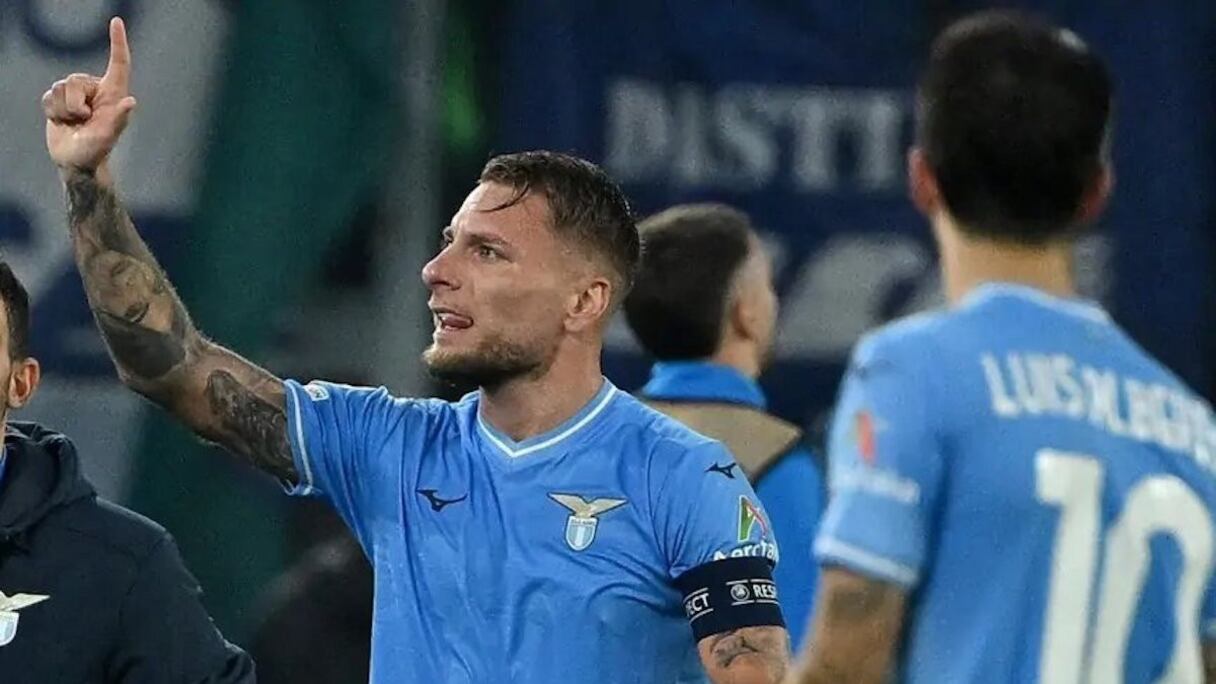 Ciro Immobile, auteur d’un doublé pour la Lazio Rome face au Celtic, le 28 novembre 2023.