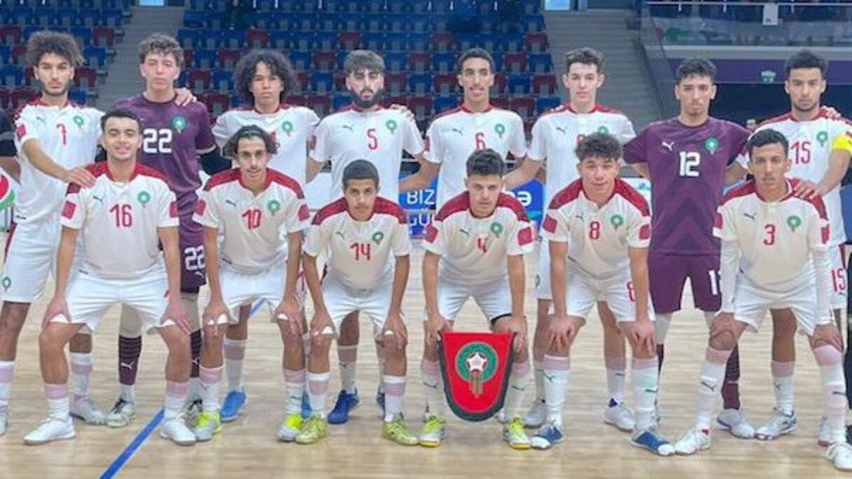 La sélection marocaine de futsal des moins de 19 ans.