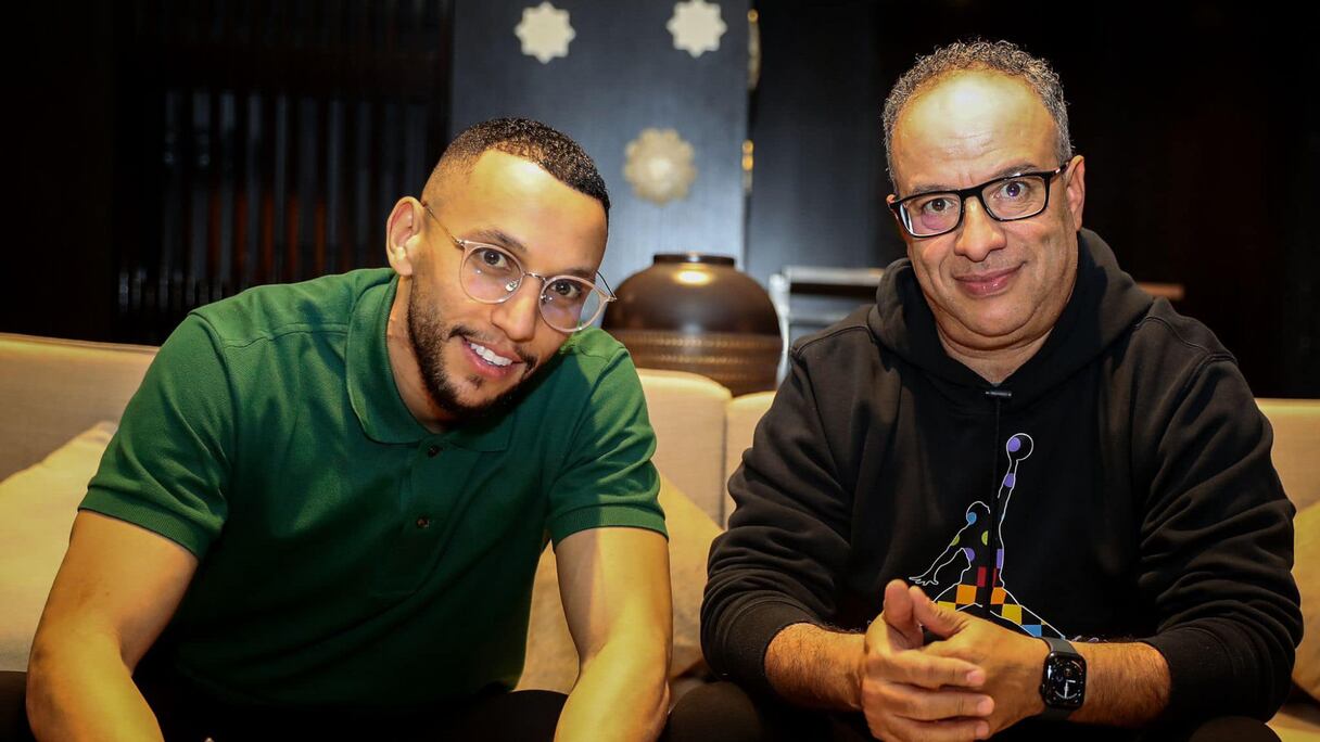 Nawfel Zerhouni et Aziz El Badraoui, président du Raja.