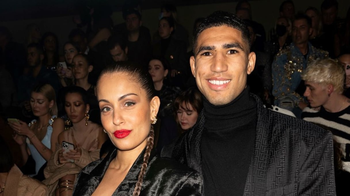 Achraf Hakimi et Hiba Abouk.