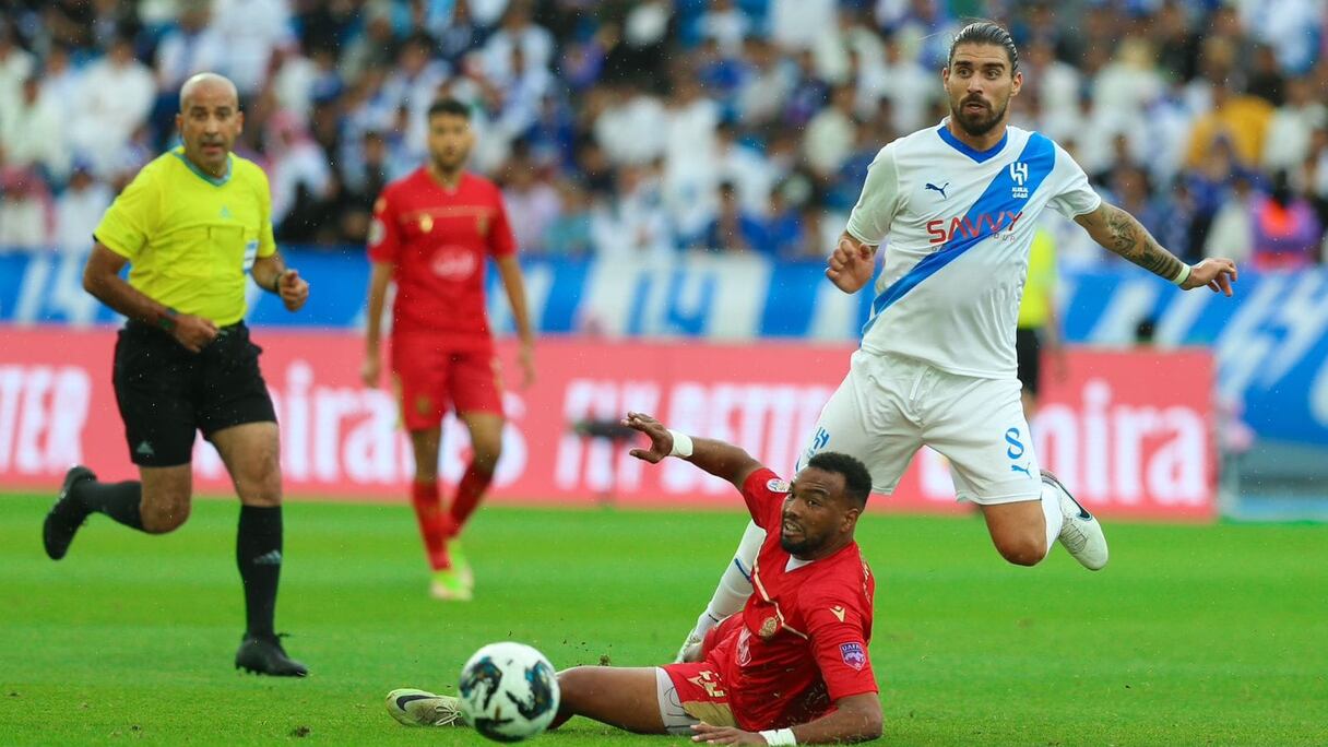 Une phase du match Wydad-Al Hilal en Coupe arabe, le mercredi 2 août 2023 à Abha en Arabie saoudite.