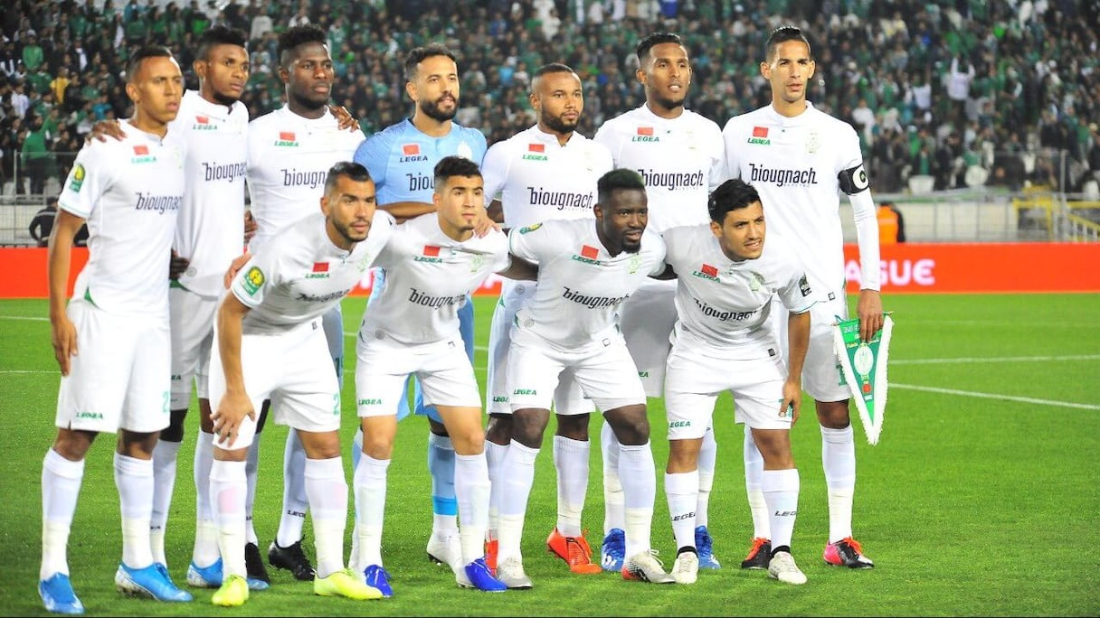 L'équipe du Raja lors du match face au TP Mazembe (le 28 février 2020).
