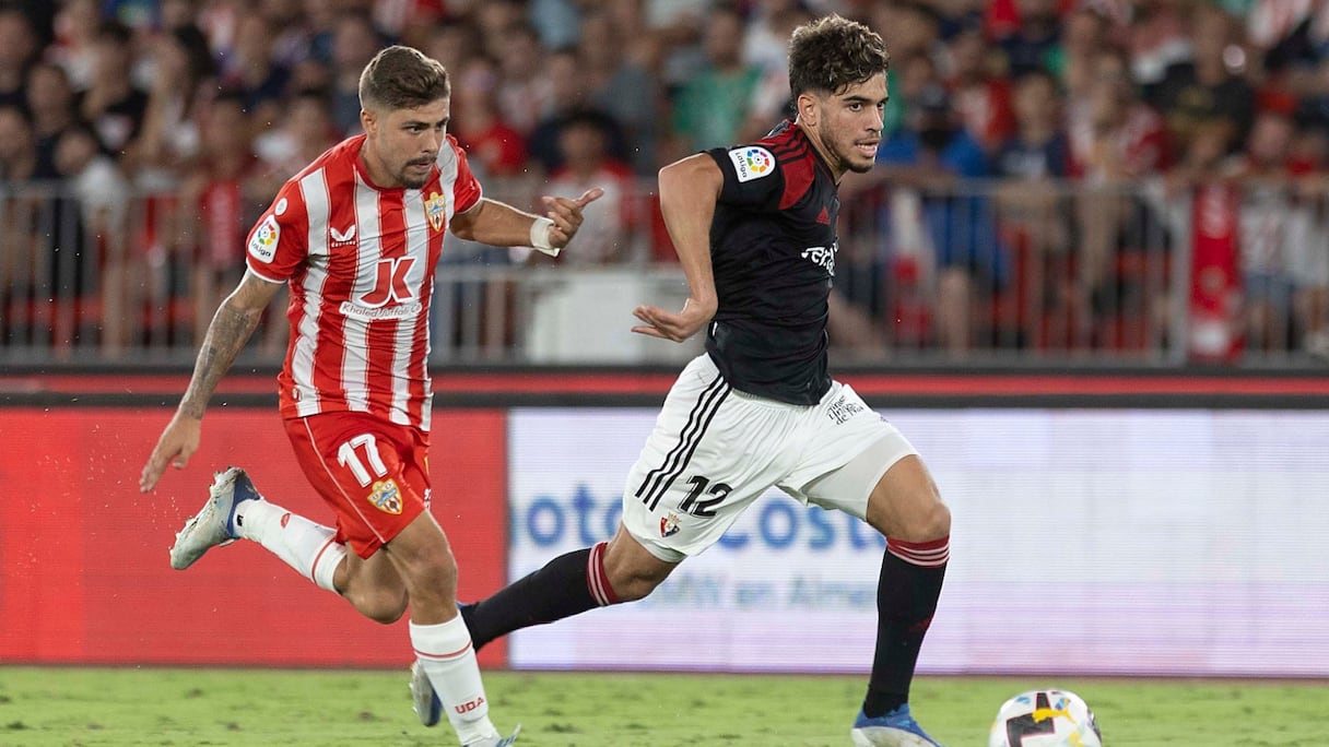 Abdessamad Ezzalzouli sous le maillot d'Osasuna.