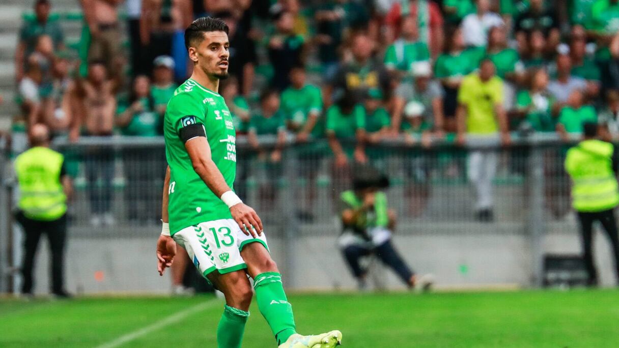 Mahmoud Bentayg, sous le maillot de Saint-Étienne.