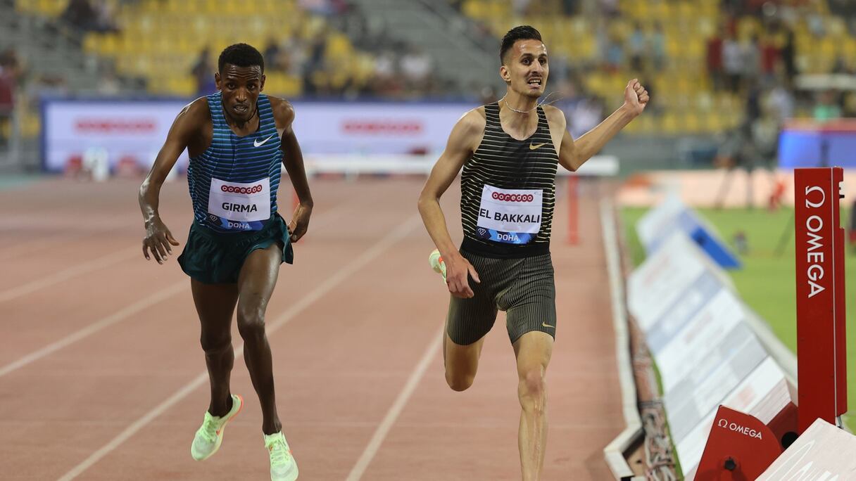 Sofiane El Bakkali au meeting de Doha (Ligue de Diamant), ce vendredi 13 mai.