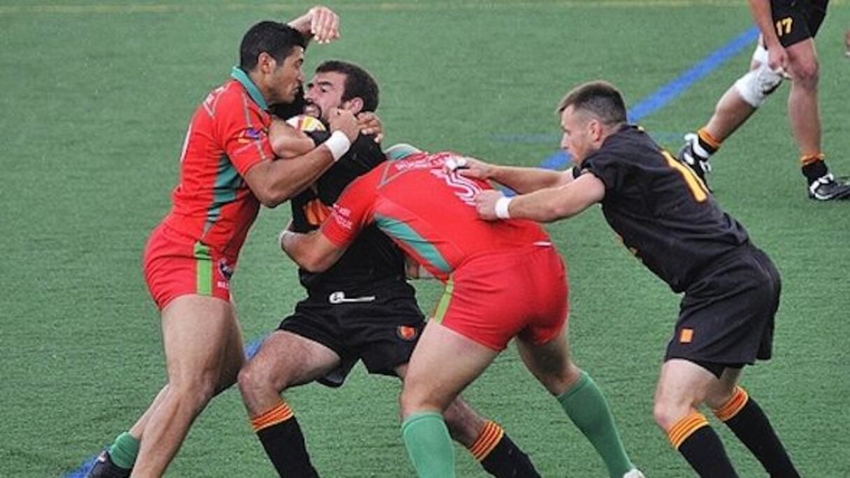 L'équipe du Maroc de rugby à VII.