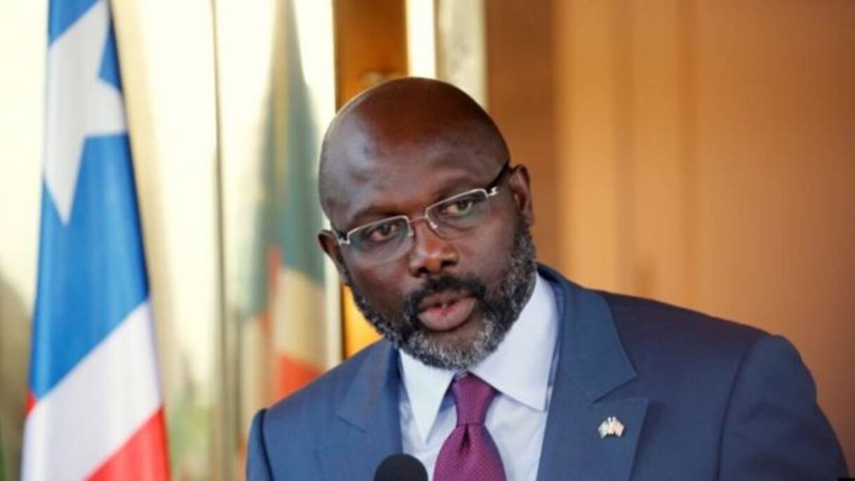 Georges Weah ancien gloire du football africain et président du Liberia