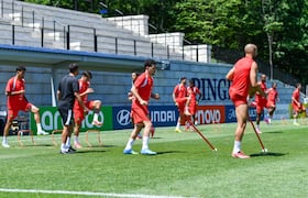 séance d’entraînement des Lions de l'Atlas