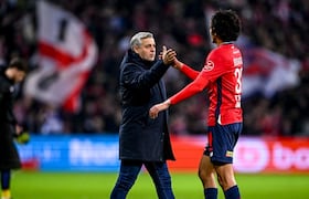 Bruno Genesio et Ayyoub Bouaddi