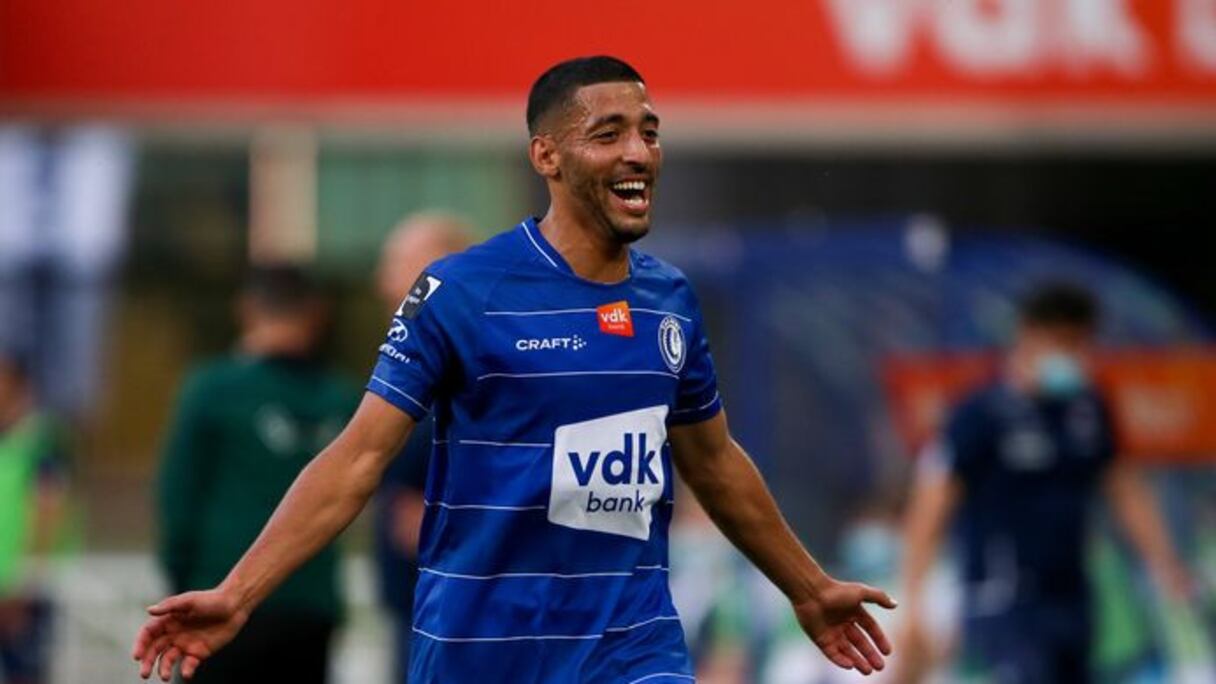 Tarik Tissoudali, international marocain de La Gantoise (Belgique).
