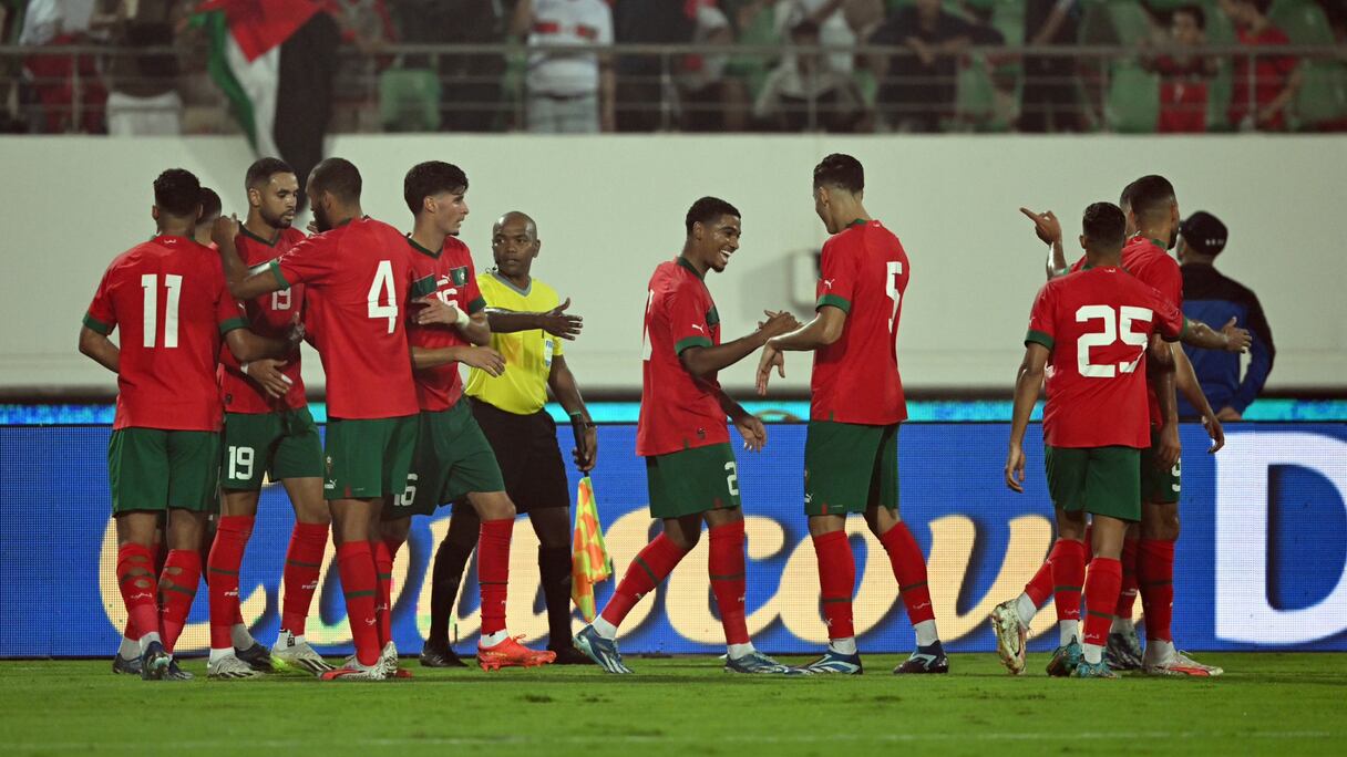 Les Lions de l'Atlas contre le Liberia, le mardi 17 octobre 2023.