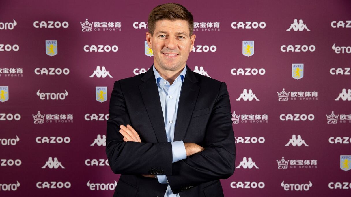 Steven Gerrard, entraîneur d'Aston Villa.