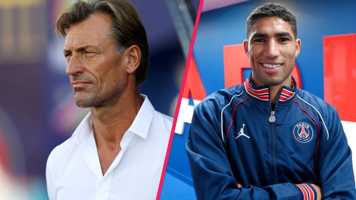 Achraf Hakimi et Hervé Renard.
