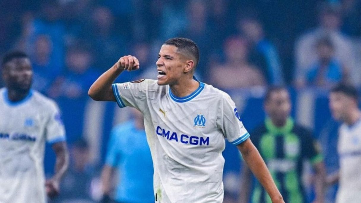 Amine Harit sous le maillot de l'Olympique de Marseille