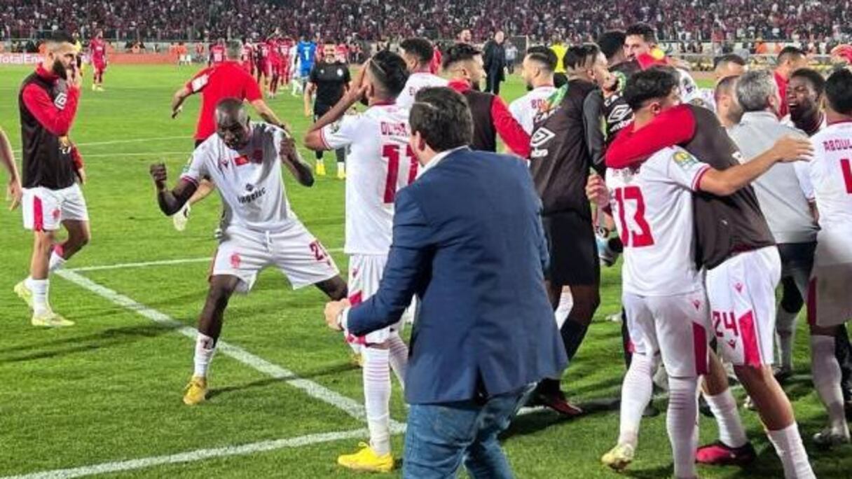 La joie des Wydadis après la qualification pour les demi-finales de la Ligue des champions africaines, le 28 avril 2023.
