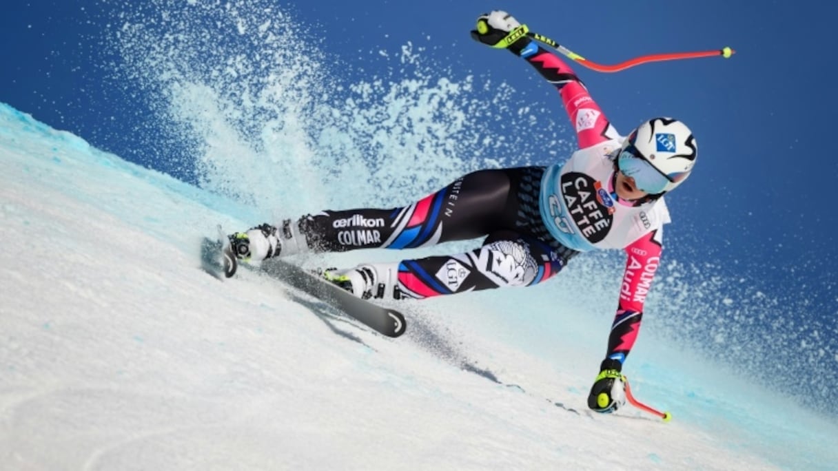 La skieuse du Liechtenstein Tina Weirather lors de la descente de Coupe du monde de Crans-Montana, le 21 février 2020 à Crans-Montana.