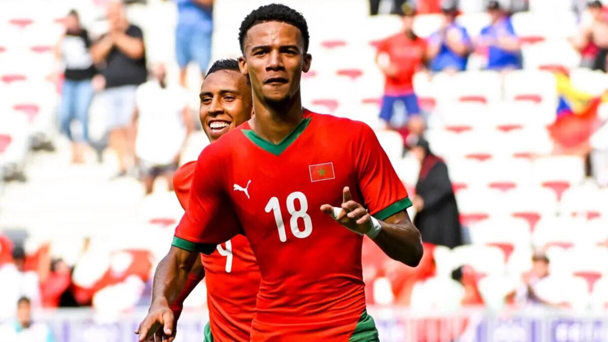 Amir Richardson avec les Lionceaux de l'Atlas aux J0 2024.