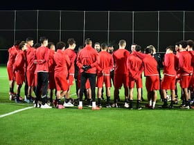 La sélection nationale olympique lors d'un précédent stage.