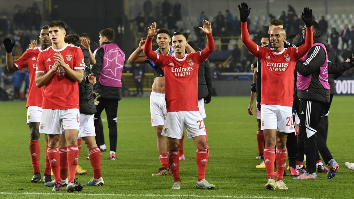La joie des joueurs du Benfica Lisbonne.