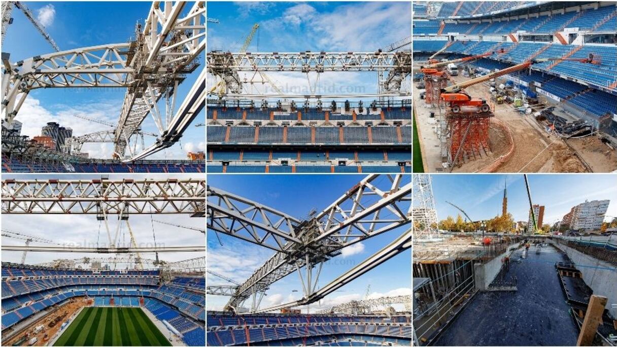 Le Santiago Bernabeu en cours de rénovation.