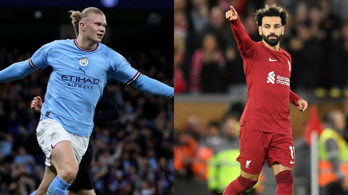 Erling Haaland (Manchester City) et Mohamed Salah (Liverpool).