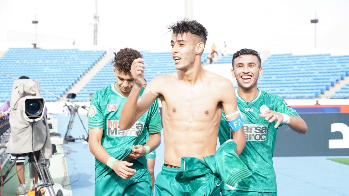 Zakaria El Wardi, buteur du Raja contre Al Wanda en Coupe arabe, le jeudi 3 août 2023.