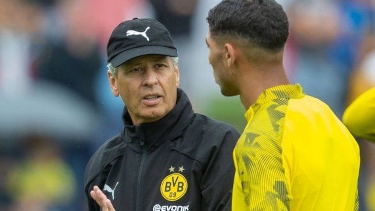 Lucien Favre et Achraf Hakimi.