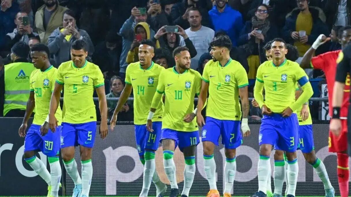 Les joueurs de l'équipe nationale du Brésil au Mondial 2022.