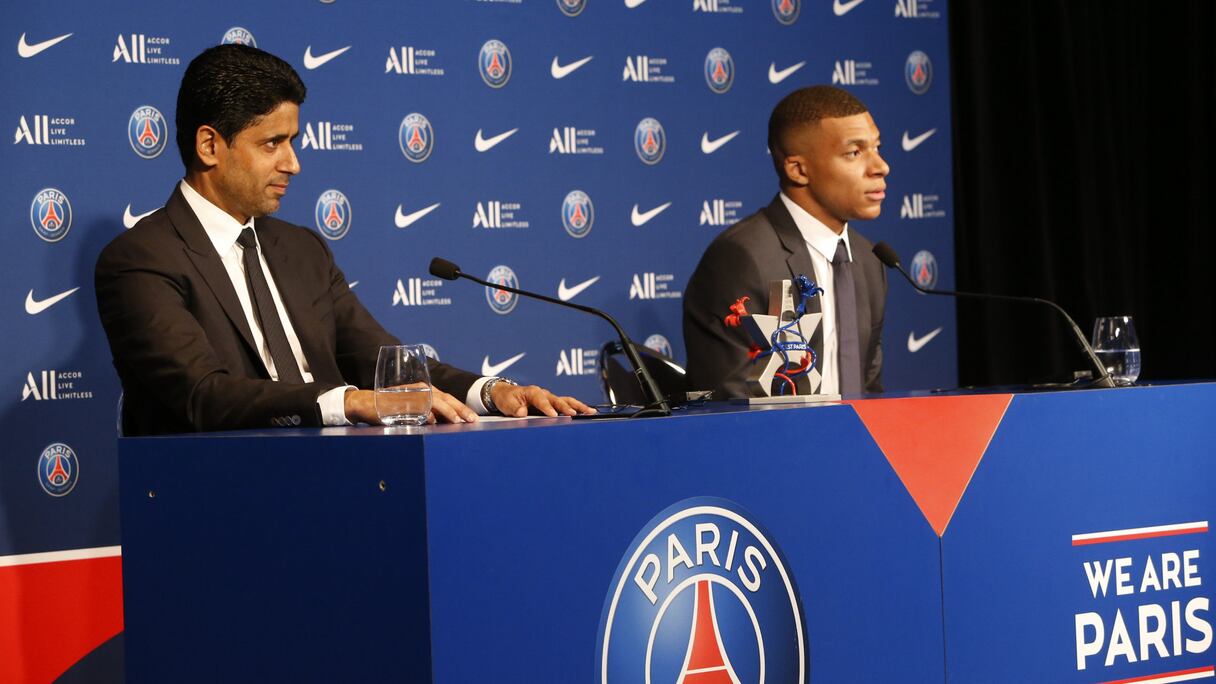 Kylian Mbappé et Nasser Al-Khelaïfi.