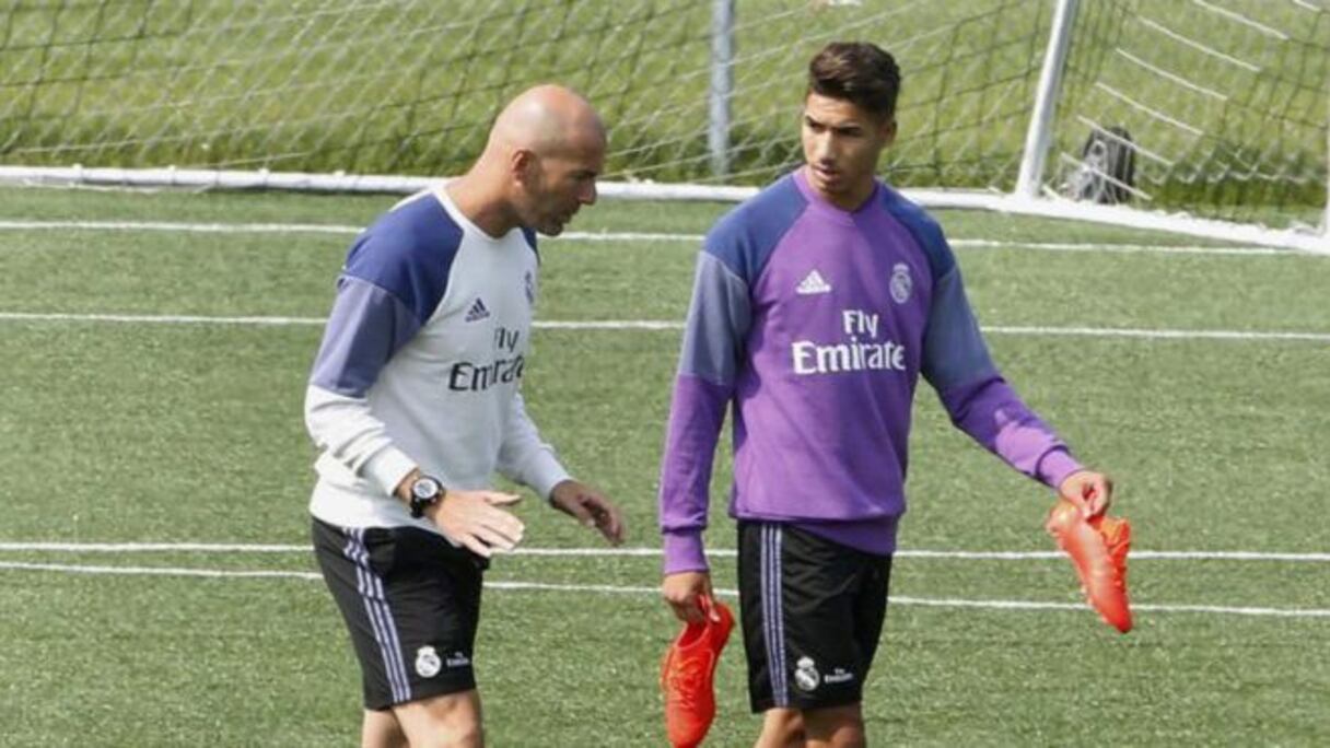 Ashraf Hakimi et Zinedine Zidane.