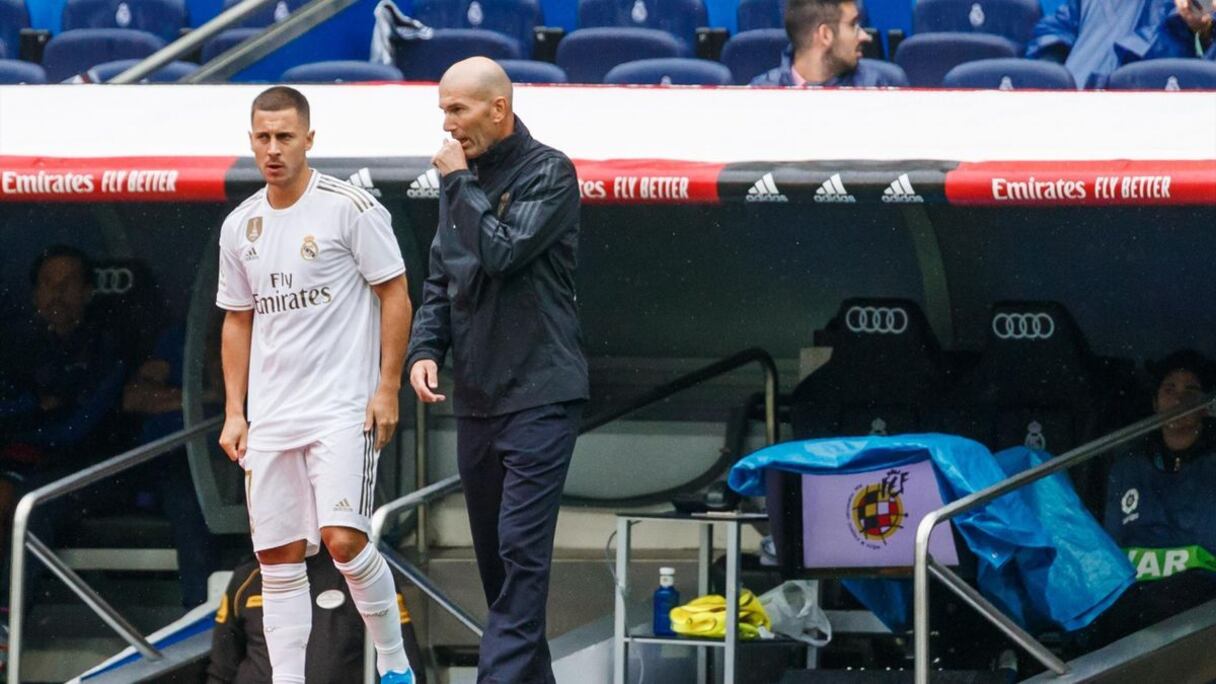 Zidane et Hazard.