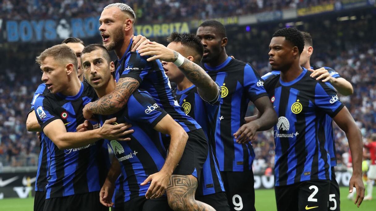 La joie des joueurs de l'Inter Milan.
