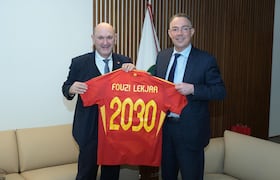 Visite du président de la Fédération royale espagnole de football (RFEF), Rafael Louzán, au Maroc