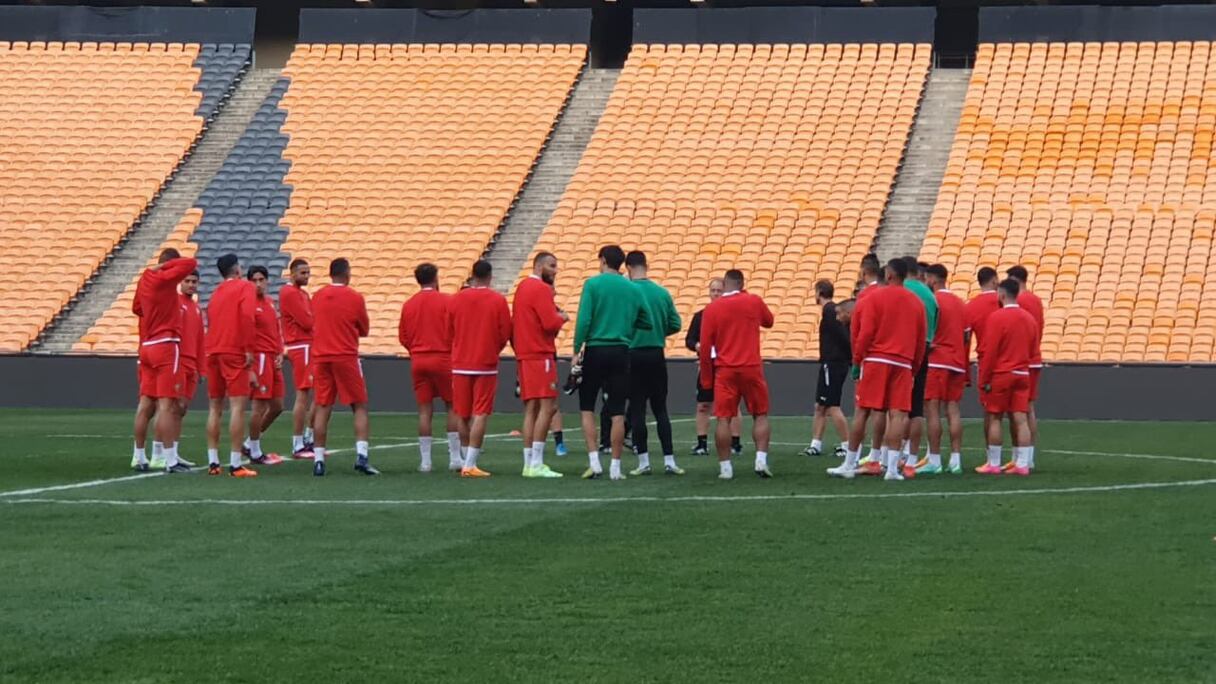 Entraînement des Lions de l'Atlas au Soccer City Stadium, le vendredi 16 juin 2023.