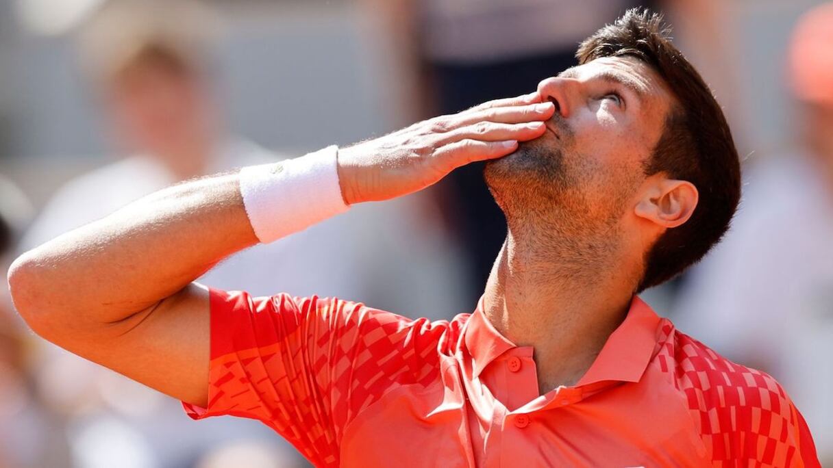 Novak Djokovic à Roland-Garros 2023.