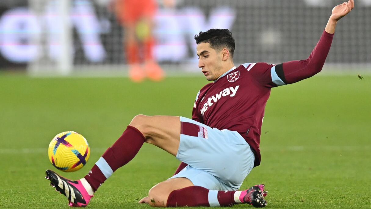 Nayef Aguerd sous les couleurs de West Ham.