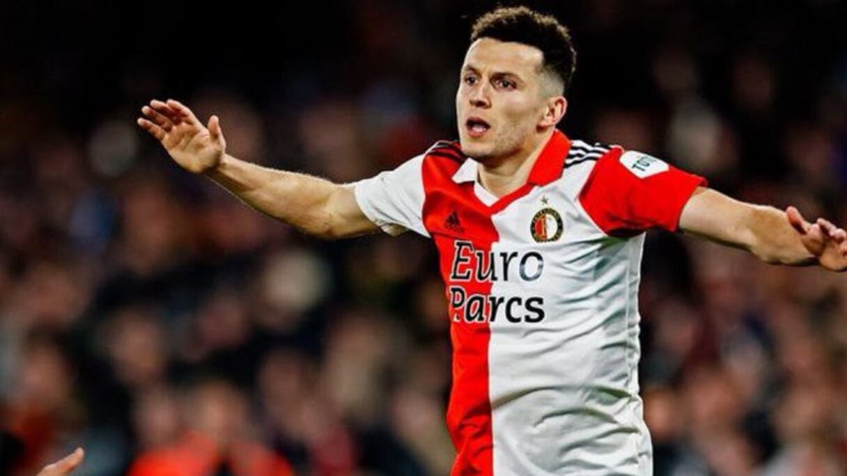 Oussama Idrissi sous le maillot de Feyenoord Amsterdam