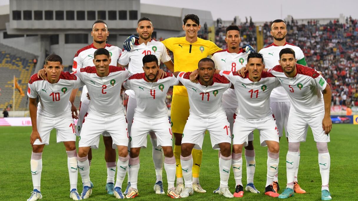 Le onze de départ des Lions de l'Atlas contre le Libéria, lundi 13 juin 2022.