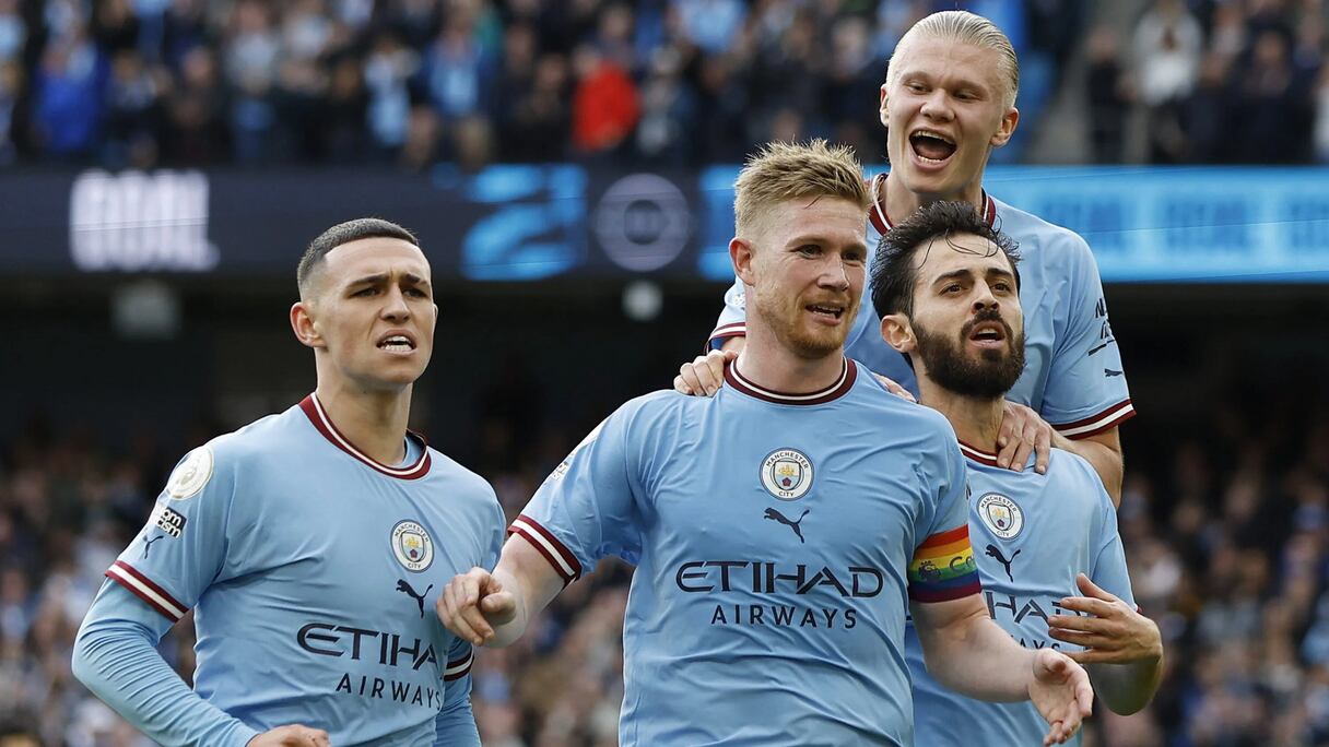 Les joueurs de Manchester City.