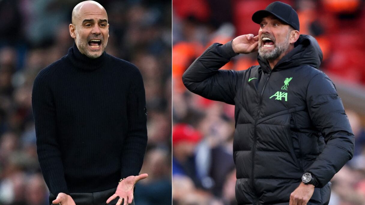 Jürgen Klopp et Pep Guardiola.