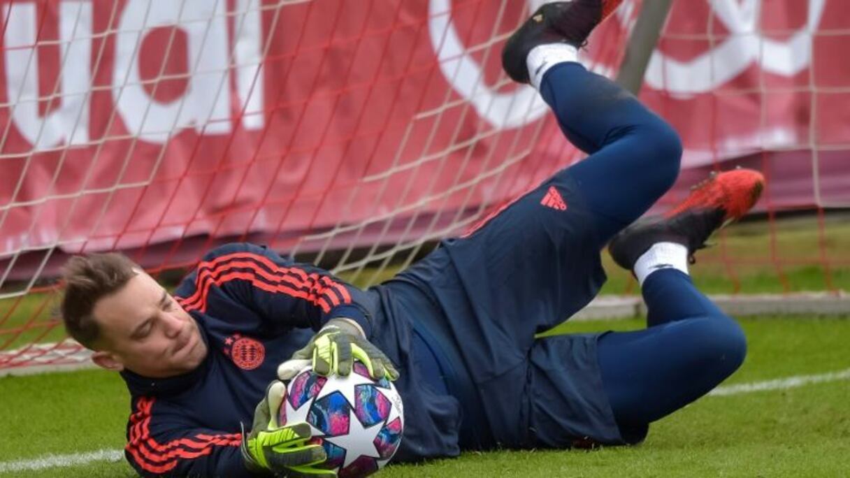 Le gardien du Bayern, Manuel Neuer, à l'entraînement à Munich, le 24 février 2020.